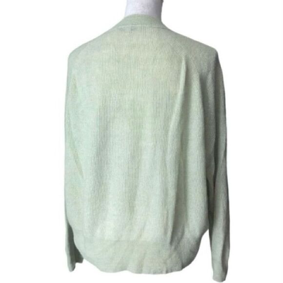 Madewell Womens Mint Green Alpaca Blend Cropped Crewneck Sweater Size Medium - Picture 2 of 4